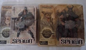 lot 12 image: Selection of 2 Dark Ages Spawn The Viking Age Action Figures