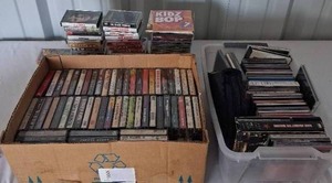 lot 111 image: Big Lot of Music Cassette Tapes and CDs--All different genres--See pics