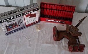 lot 140 image: Pliers Organization Rack in Original Box and 90 Degree Table Clamp