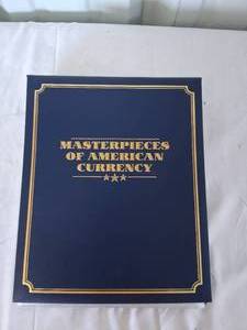 lot 141 image: Danbury Mint Masterpieces of American Currency--Album filled with 25 replica notes