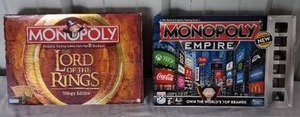 lot 169 image: Lord of the Rings Monopoly and Monopoly Empire Board Games--Monopoly Empire has some box damage