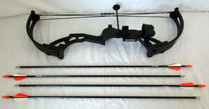 Brave 30 lbs. compound compact bow with 4 arrows