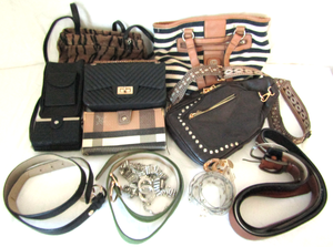 lot 514 image: Assorted ladies name brand purses and belts