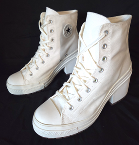 lot 504 image: Converse Chuck Taylor All Stars high top high heel shoes Like new, mens size 11