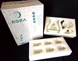 lot 509 image: RORA High Borosilicate Glass Lazy Teapot Set