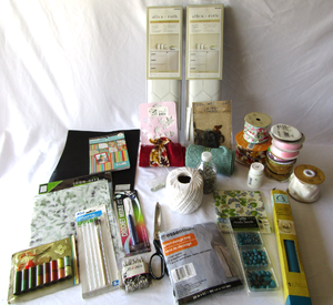 lot 594 image: Assorted arts & crafts supplies as shown