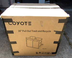 lot 590 image: Coyote 26 pull out trash & recycle system (One can has a dent)