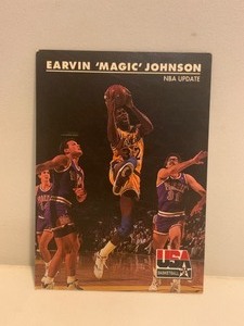 lot 35 image: 1992 SKYBOX USA BASKETBALL  MAGIC JOHNSON #28  NBA UPDATE