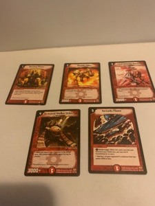 lot 36 image: 2004 DUEL MASTERS TRADING CARDS  5-CARD FIRE CIVILIZATION LOT  WIZARDS OF THE COAST