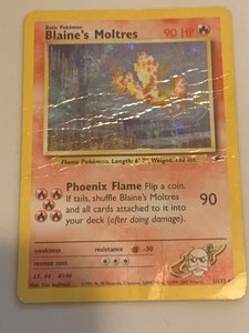 lot 37 image: $$$ 2000 POKMON GYM HEROES BLAINES MOLTRES #1132  HOLO RARE  VINTAGE WOTC