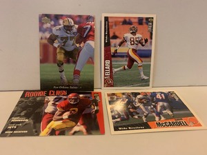 lot 49 image: VINTAGE NFL FOOTBALL TRADING CARD LOT  4 CARDS  KEYshawn JOHNSON, HENRY ELLARD & MORE