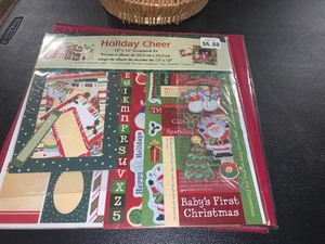 lot 93 image: Christmas Holiday Craft Kit & 2 Wicker Basket Lot