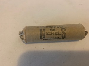 lot 201 image: $2 ROLL OF CIRCULATED NICKELS 1952D