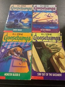 lot 109 image: LOT OF 4 VINTAGE R.L. STINE GOOSEBUMPS PAPERBACK BOOKS  SCHOLASTIC  1990s CHILDRENS HORROR