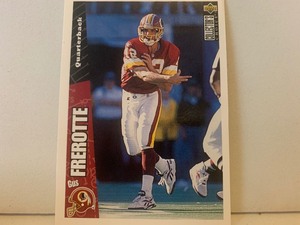 lot 250 image: GUS FREROTTE WASHINGTON REDSKINS QB #12  UPPER DECK COLLECTORS CHOICE FOOTBALL CARD
