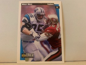 lot 249 image: WESLEY WALLS CAROLINA PANTHERS TE #85  UPPER DECK COLLECTORS CHOICE FOOTBALL CARD