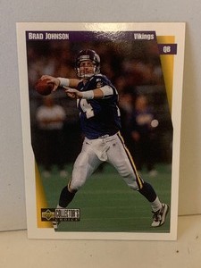 lot 247 image: 1997 BRAD JOHNSON MINNESOTA VIKINGS QB #14  UPPER DECK COLLECTORS CHOICE #299