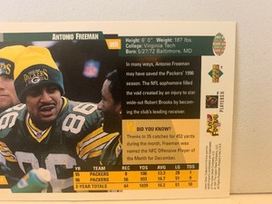 lot 245 image: ANTONIO FREEMAN GREEN BAY PACKERS WR #86  1997 UPPER DECK COLLECTORS CHOICE FOOTBALL CARD