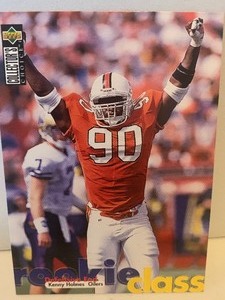 lot 241 image: KENNY HOLMES HOUSTON OILERS DE #90  UPPER DECK COLLECTORS CHOICE ROOKIE CLASS FOOTBALL CARD