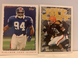 lot 218 image: LOT OF 2 NFL FOOTBALL CARDS  MICHAEL BROOKS & ERIC TURNER