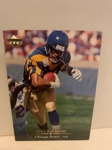 lot 223 image: 1995 UPPER DECK JEFF GRAHAM #37  CHICAGO BEARS WR