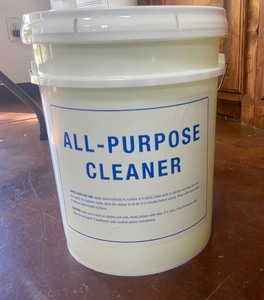 lot 278 image: 5-GALLON ALL-PURPOSE CLEANER  COMMERCIAL SIZE PAIL-CAN RETAIL UP TO $60