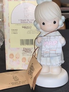 lot 259 image: 1991 PRECIOUS MOMENTS I WOULD BE LOST WITHOUT YOU #526142  ORIGINAL BOX, TAG & PAPERWORK