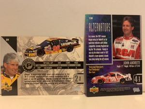 lot 285 image: UPPER DECK NASCAR RACING CARD LOT  JEFF GREEN & JOHN ANDRETTI  2 CARDS