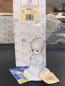 lot 297 image: PRECIOUS MOMENTS THINKING OF YOU IS WHAT I LIKE TO DO FIGURINE  ENESCO #522287  ORIGINAL BOX & PAPERWORK