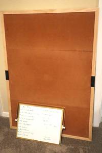 lot 51 image: Two Office Boards - largest 41.5W x 29.5T. (MBR)