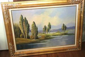 lot 101 image: Beautiful Serene Wall Hanging - 33T x 45W. (LR)