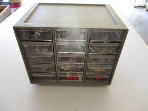 lot 154 image: Storage Bin with Contents. (GAR)