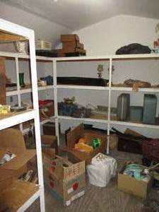 lot 254 image: Shed Clean Out - See video and Pics Cast Iron Stove, Stereos, Dishes, Hanging Globe, Books, Games and more come find your next hidden treasure
