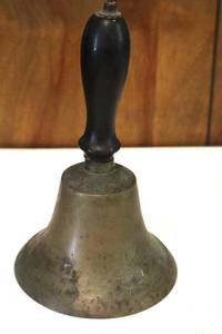 lot 108 image: Old Brass Bell - 9inT. (LR)