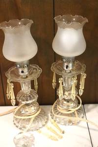 lot 118 image: Two Vintage Prism Lamps - 15T. (LR)