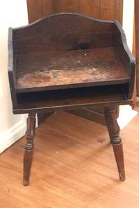 lot 146 image: Small Wood Stand - 17W x 11D x 23T. (LR)