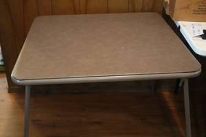 lot 298 image: Card Table and 4 Padded Chairs  (LR)