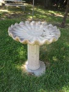 lot 265 image: Concrete Bird Bath - 33T x 27R - bottom some damage see pic (GAR)