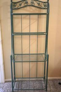 lot 315 image: Green Metal Shelf - 70T x 27W x 16D