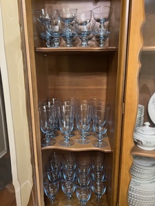 lot 295 image: Light Blue Crystal Glasses - very beautiful  (DR)