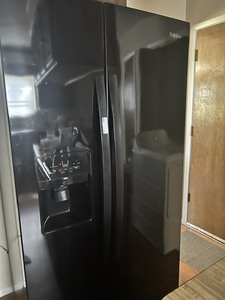 Whirlpool Refrigerator with Ice Maker, clean working condition , Model WRS32SDH01 , 70T x 36W x 27D or 30 with doors