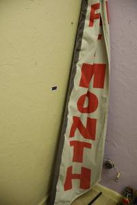 lot 42 image: Outside sign (collapses for easy storage)
