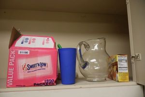 lot 58 image: Glass pitcher, artificial sweeteners and more