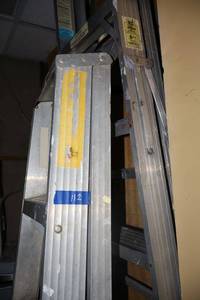 lot 112 image: 6 ft. aluminum ladders (2 times the money)