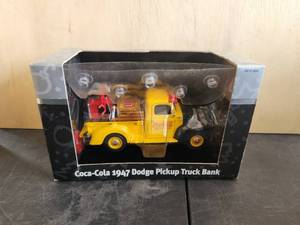lot 2 image: Coca-Cola 1947 Dodge Pickup truck bank