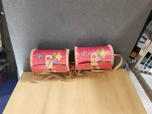lot 168 image: Pair of 2 handmade leather purses