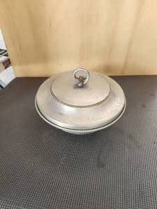 lot 76 image: Vintage BW Buenilum aluminum covered serving bowl