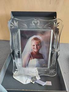 lot 16 image: Waterford Crystal wedding 5x7 picture frame