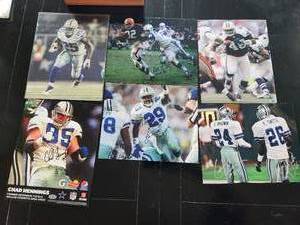 lot 83 image: Selection of 6 Dallas Cowboy autographed 8x10 photos - at least 1 has a C.O.A