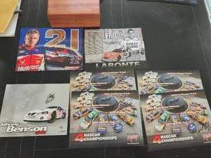 lot 14 image: Selection of Nascar promotional phots some have been signed